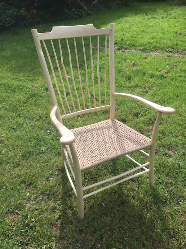 uncle fred armchair, spindle back, rustic ash chairs, green woodworking