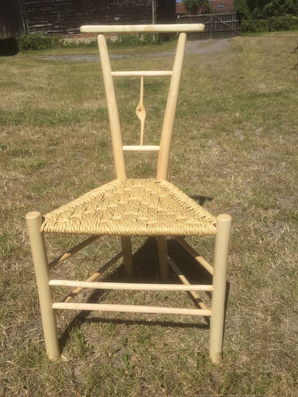 single knotty spindle gentleman's chair, paper rush