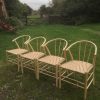 swoop, steambent, side chairs, dining set, green woodworking, handmade, danish cord, rustic ash chairs, spindle back, spindles, ash